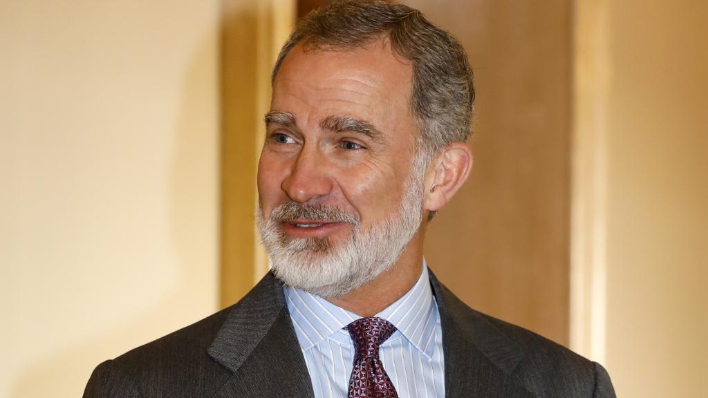 El rey Felipe VI en la mañana de este martes en el Palacio de la Zarzuela.