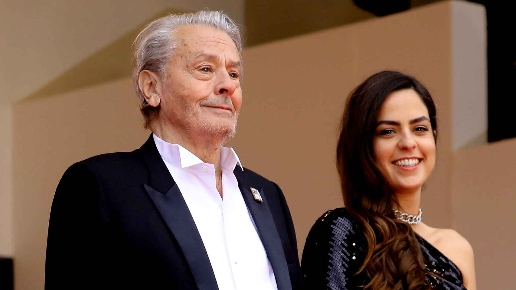 Alain Delon y su hija Anouchka, en el Festival de Cannes 2019.