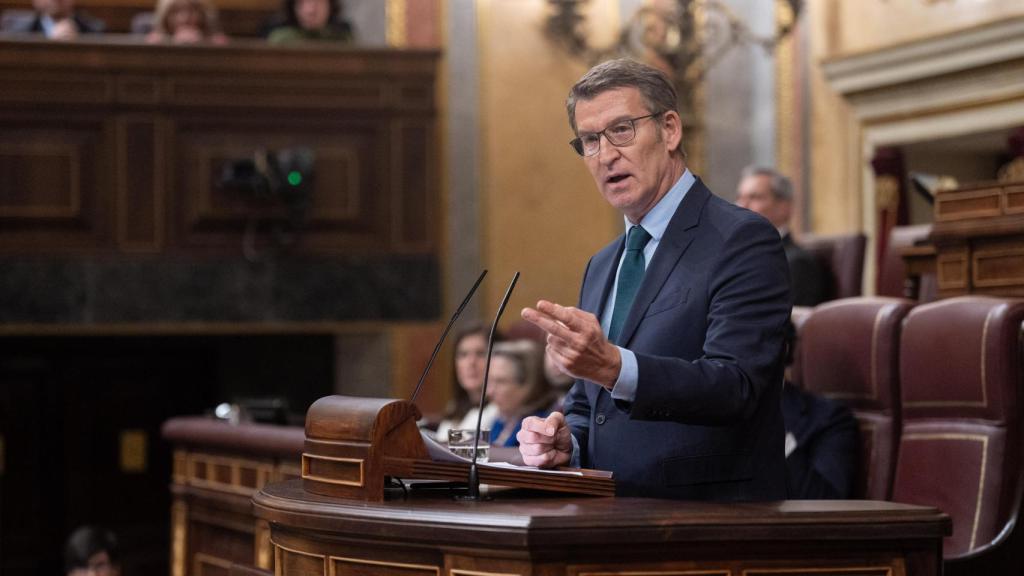 Alberto Núñez Feijóo, en el debate de este martes en el Congreso de los Diputados.