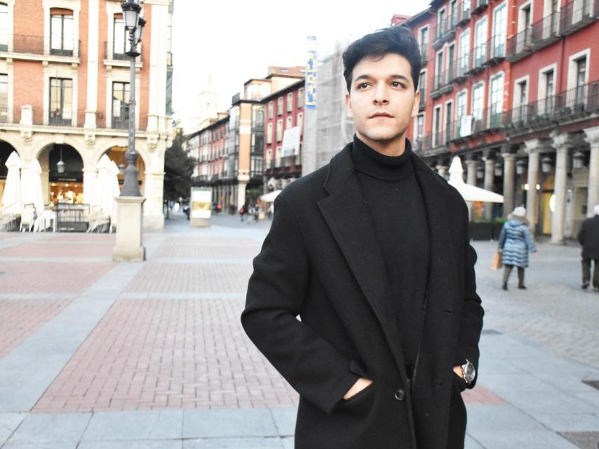 Marco en la Plaza Mayor de Valladolid