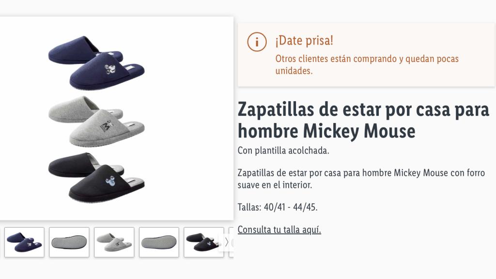 Zapatillas de estar por casa.