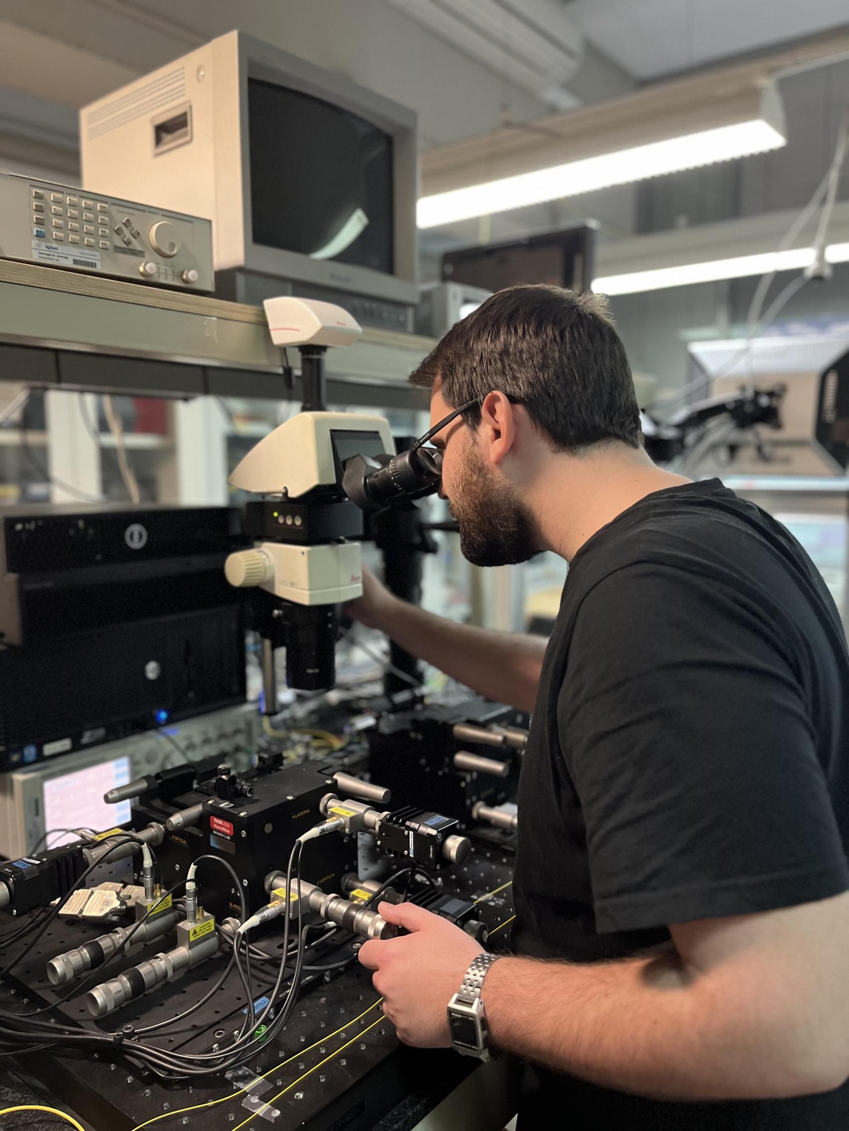 Una imagen en el laboratorio de Pablo Ginel.