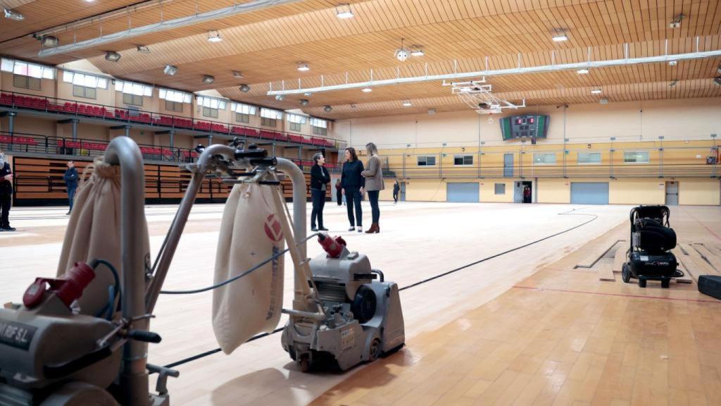 Imagen de archivo de las obras del polideportivo del Cabañal. EE