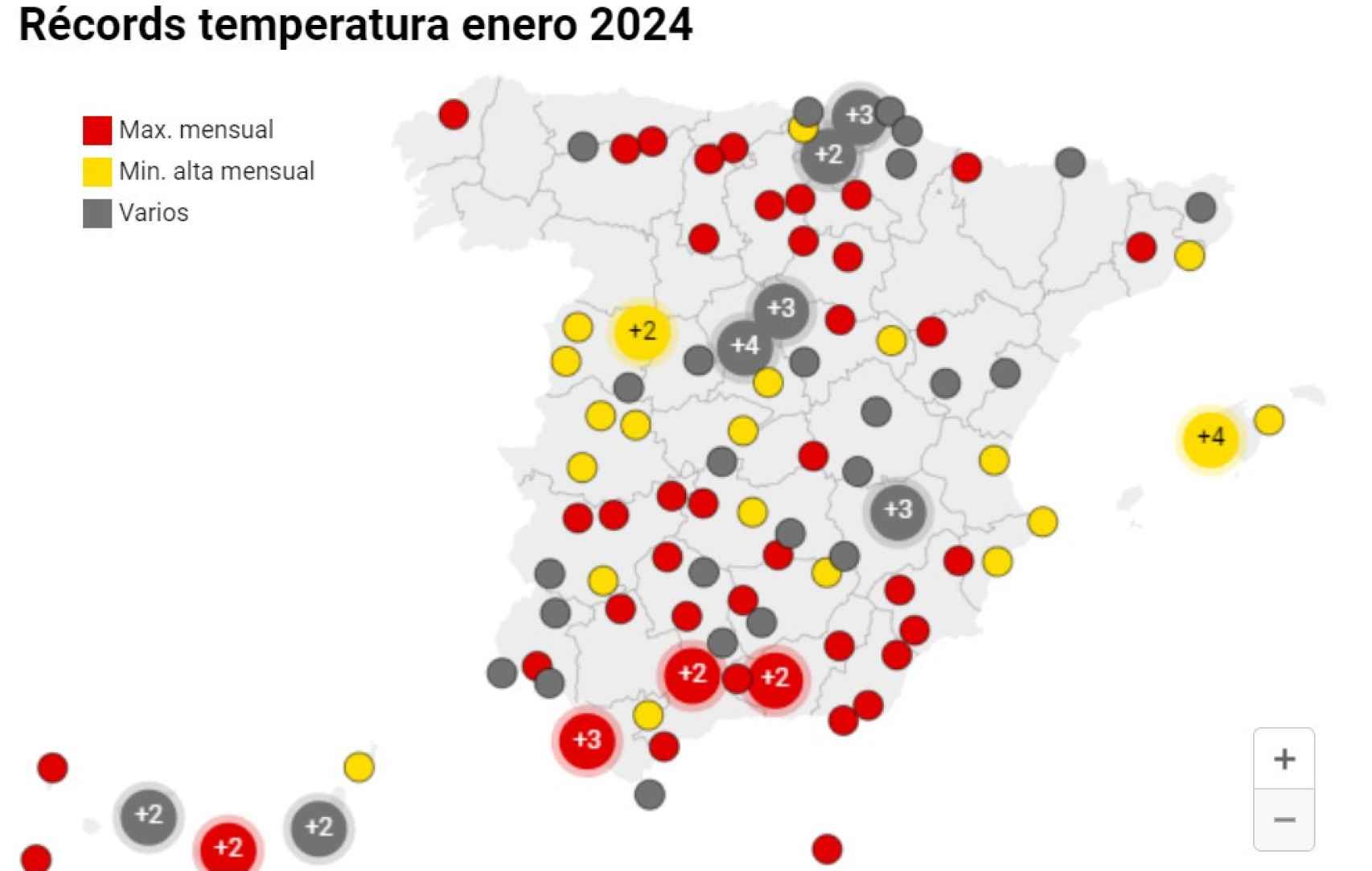 Récords de temperatura en enero de 2024.