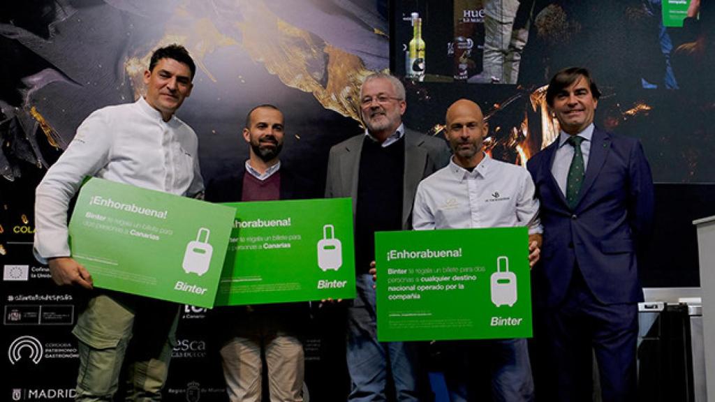 El momento en que Finca Cortesín recoge el premio al mejor desayuno.