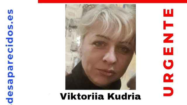 Viktoriia en un cartel de SOS Desaparecidos.