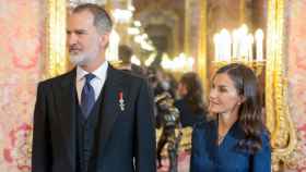 Felipe VI y Letizia, en la recepción al Cuerpo Diplomático.