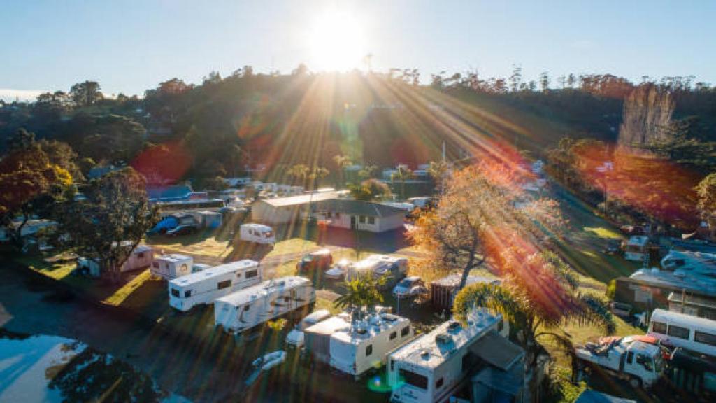 Imagen aérea de un camping