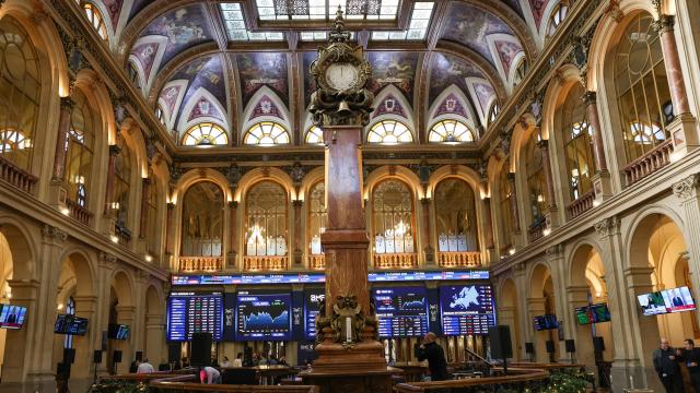 Interior del Palacio de la Bolsa de Madrid.