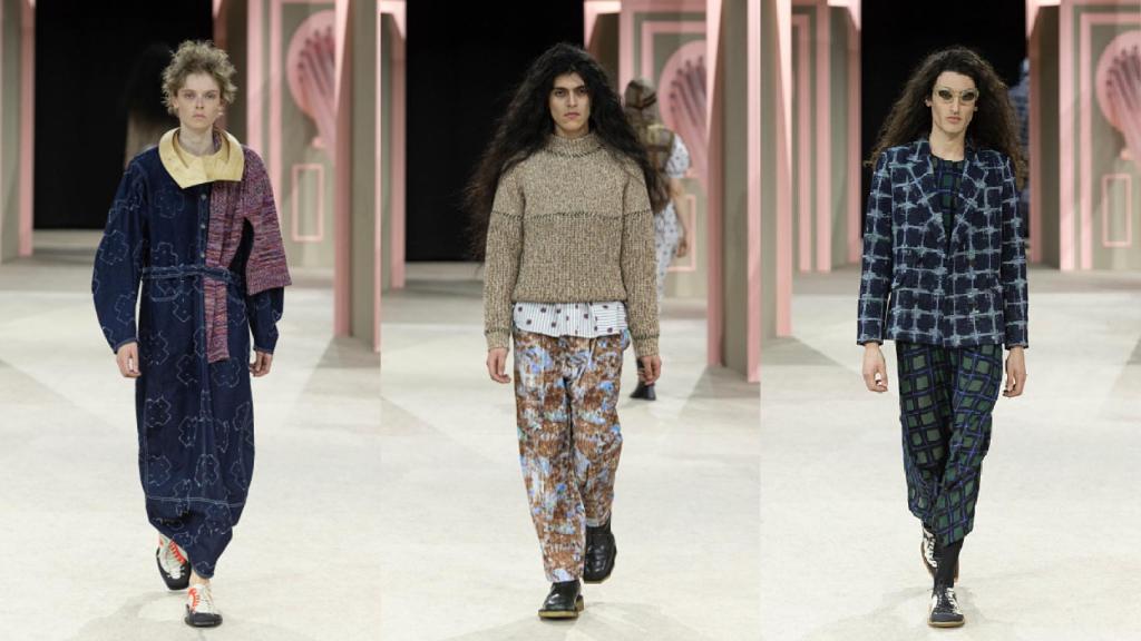 Siluetas del desfile de Henrik Vibskov.