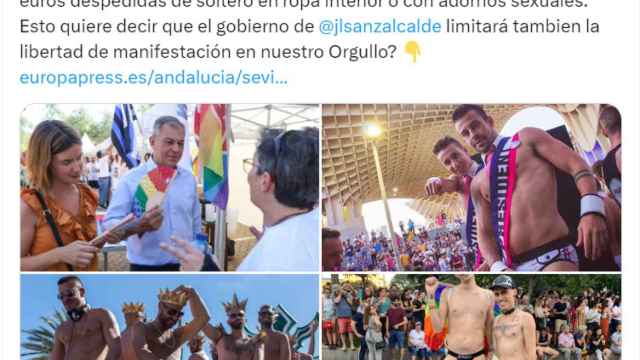 El PSOE de Andalucía vincula sexo y desnudos con la celebración del Orgullo de Sevilla