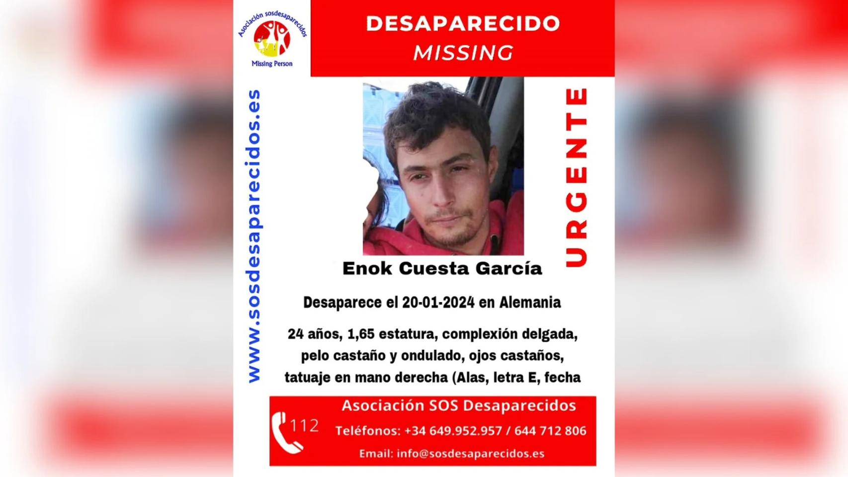 Enok Cuesta García, uno de los ocho desaparecidos.