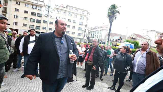 Sinaí Giménez a las puertas del juzgado de Pontevedra, en 2019.