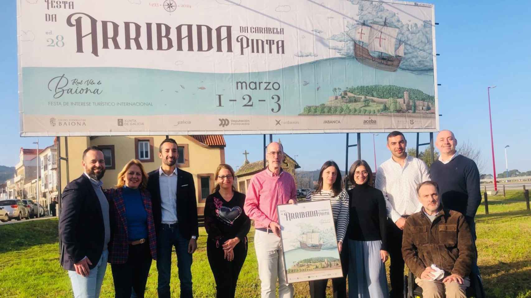 Presentación de la cartelería de la XXVIII Fiesta de la Arribada de Baiona.