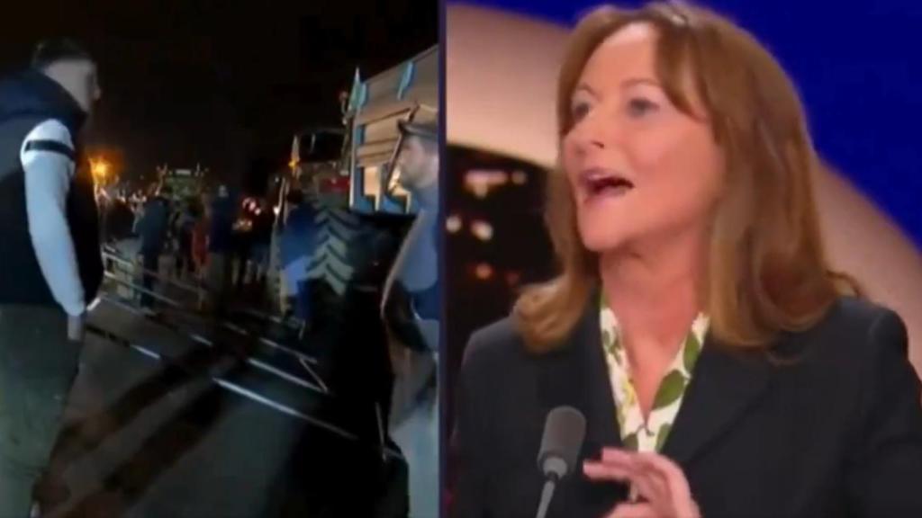 La exministra socialista francesa Ségolène Royal durante una tertulia de televisión en la que criticó a los productos agrícolas españoles.