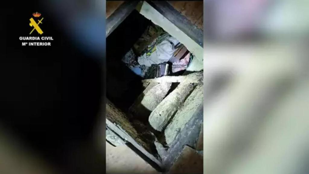 El zulo donde fue encerrada la víctima.