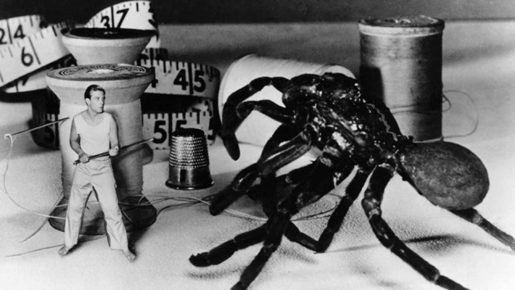 El increíble hombre menguante (1957) contra la araña, épica en miniatura.