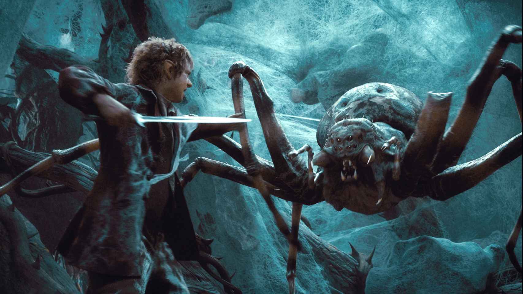 Bilbo contra la araña gigante según Peter Jackson.
