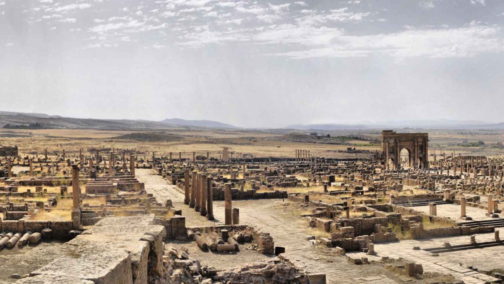 Ruinas romanas de Timgad. Argelia