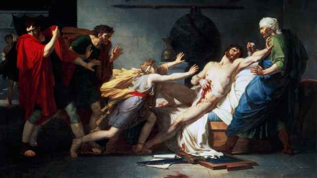 'La muerte de Catón el Joven, también conocido como Uticensis'. 1797. Pierre Narcisse Guerin.