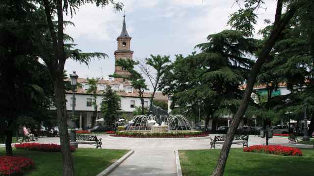 La Plaza Mayor de Barajas, el distrito que mayor subida ha experimentado.