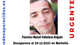 Imagen del joven desaparecido en Marbella.