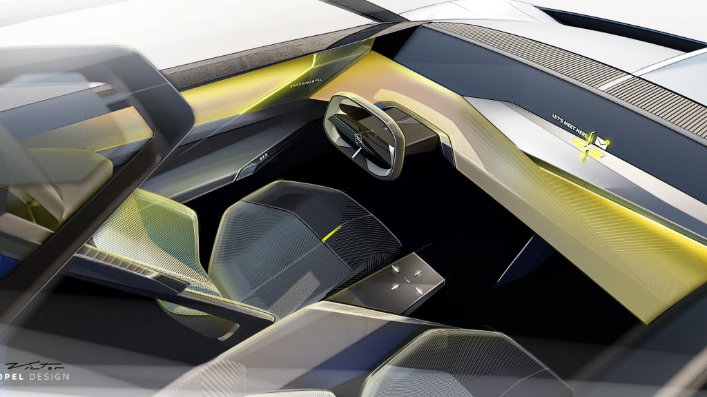 Interior del Opel Experimental.