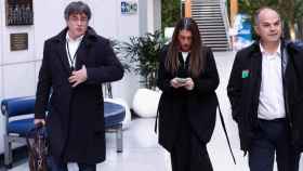 Carles Puigdemont, Míriam Nogueras y Jordi Turull tras reunirse en Bruselas el pasado noviembre