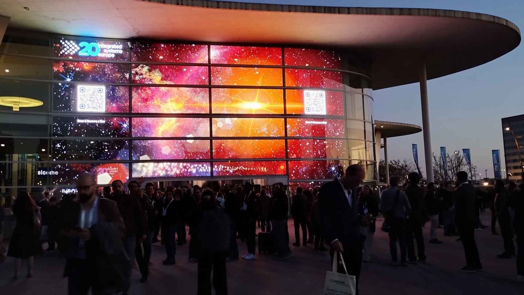 Nueva pantalla permanente de Fira de Barcelona, inaugurada durante ISE 2024.