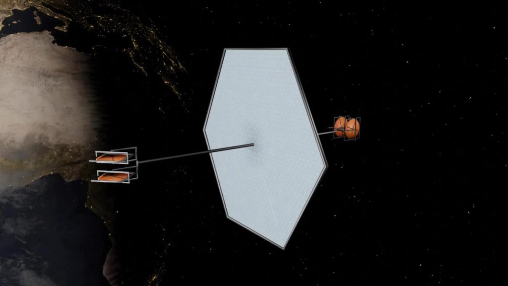 Modelo de orbitador que podrí reflejar la luz