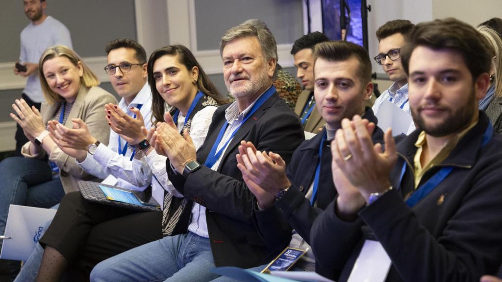 El secretario autonómico del PP, Francisco Vázquez, en el Congreso de Nuevas Generaciones de Zamora de este sábado.
