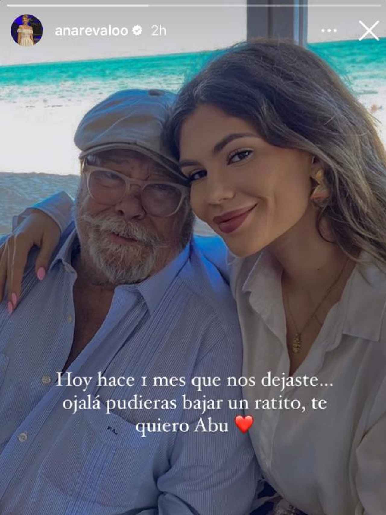 El emotivo mensaje que le ha dedicado Ana a su abuelo.