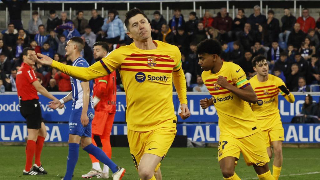 Lewandowski celebra su gol