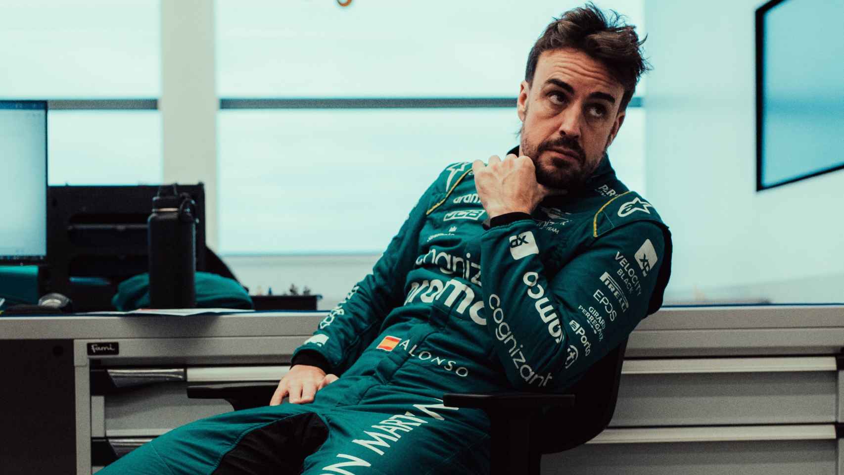 Fernando Alonso, en la fábrica de Aston Martin