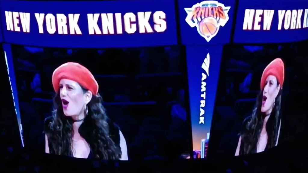 Rebeca Rods durante la actuación en el Madison Square Garden.