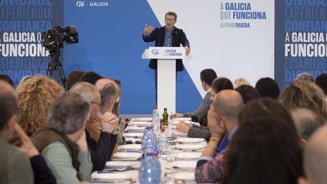 Feijóo participa en una comida mitin en Mos (Pontevedra)