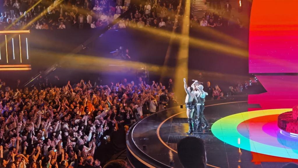 Nebulossa celebra su victoria este sábado en el Benidorm Fest.