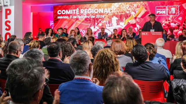 Guillermo Fernández Vara, en el comité regional del PSOE de Extremadura