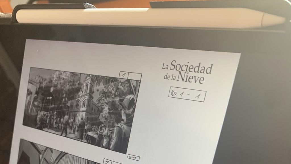 Primera página del storyboard en el iPad Pro
