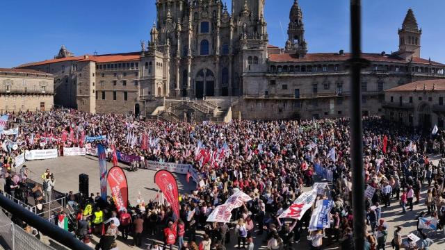 Manifestación de SOS Sanidade Pública en Santiago.