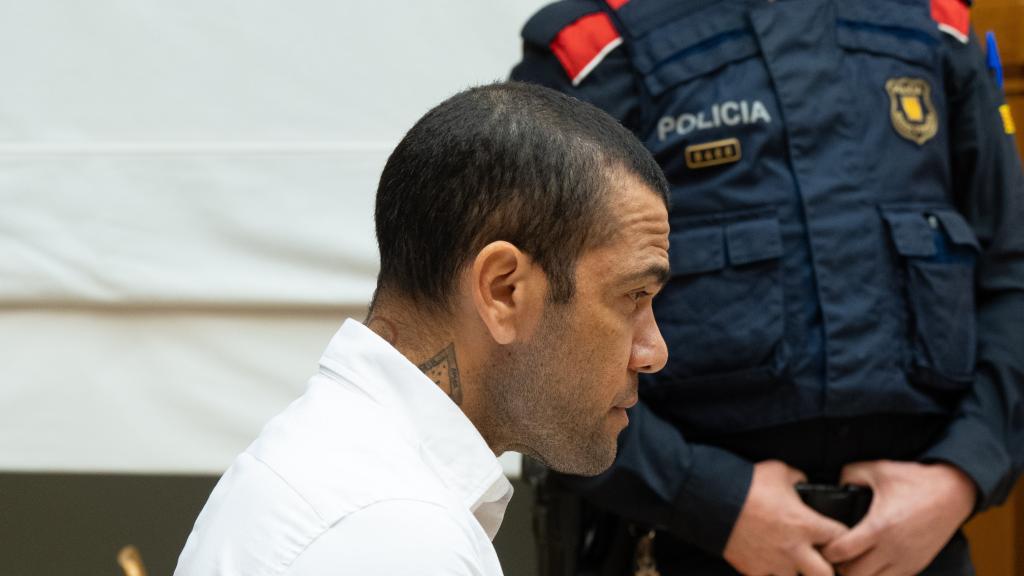 Dani Alves, durante el juicio en la Audiencia de Barcelona por agresión sexual