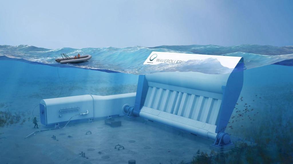 Representación de WaveRoller sumergido
