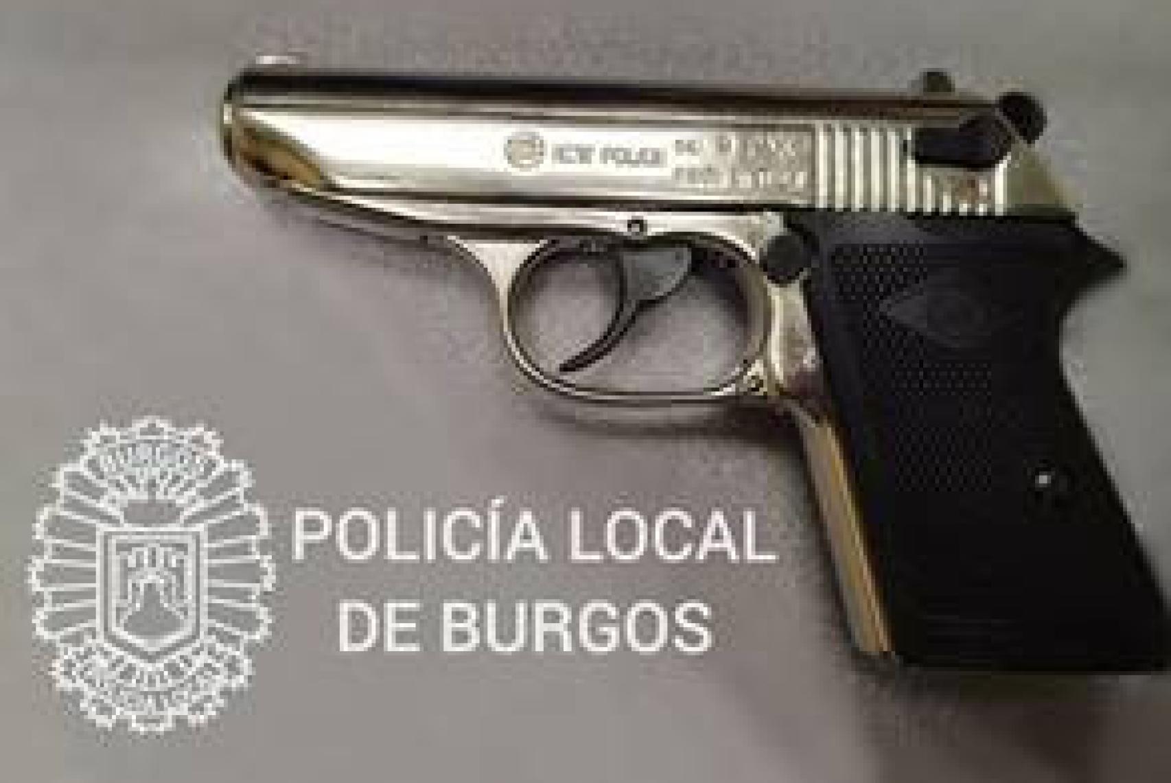 Arma interceptada al detenido en Burgos