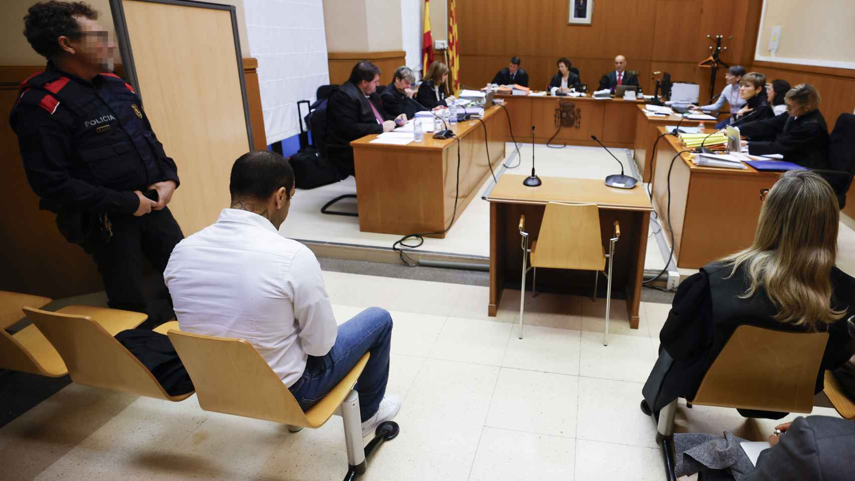 Dani Alves, en el juicio en la Audiencia Provincial de Barcelona por agresión sexual