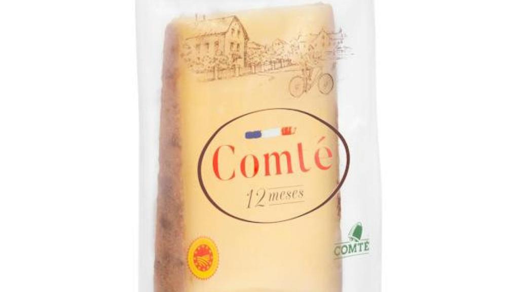 Queso curado comté DOP con leche cruda de vaca Hacendado.