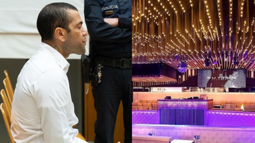 El futbolista Dani Alves, a la izquierda, y la discoteca Sutton, a la derecha.