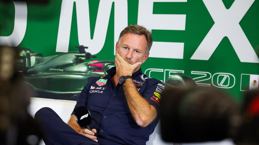 Christian Horner, jefe de Red Bull, durante un Gran Premio de F1.
