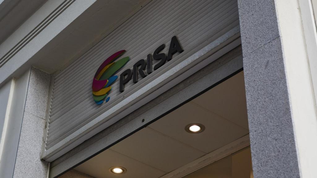 Logo de Prisa en la seda de la compañía en Madrid.