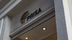 Logo de Prisa en la seda de la compañía en Madrid.