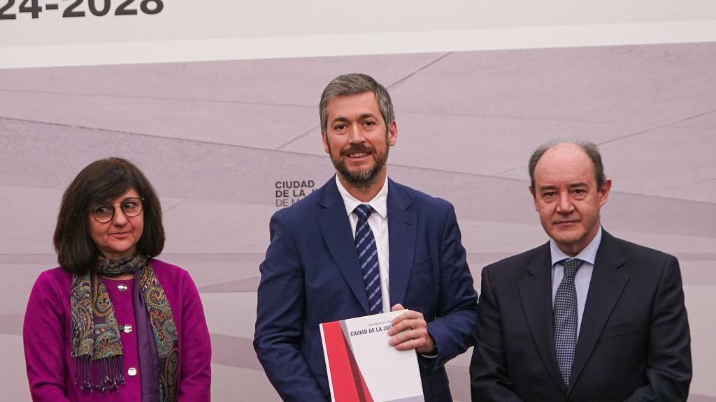 Acto de presentación de la Ciudad de la Justicia de Madrid celebrado este lunes 5 de febrero.